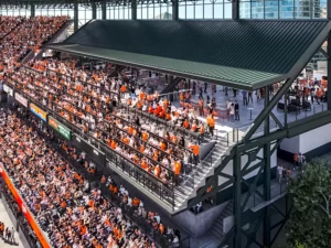 Oriole Park at Camden Yards with new social space 