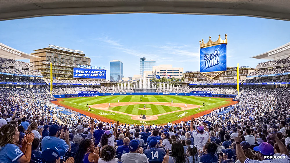 Populous has been named architect of record for the Kansas City Royals' new downtown ballpark
