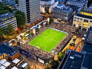 For the SOCCA World Cup the Kennedyplatz in Essen became a stadium 
